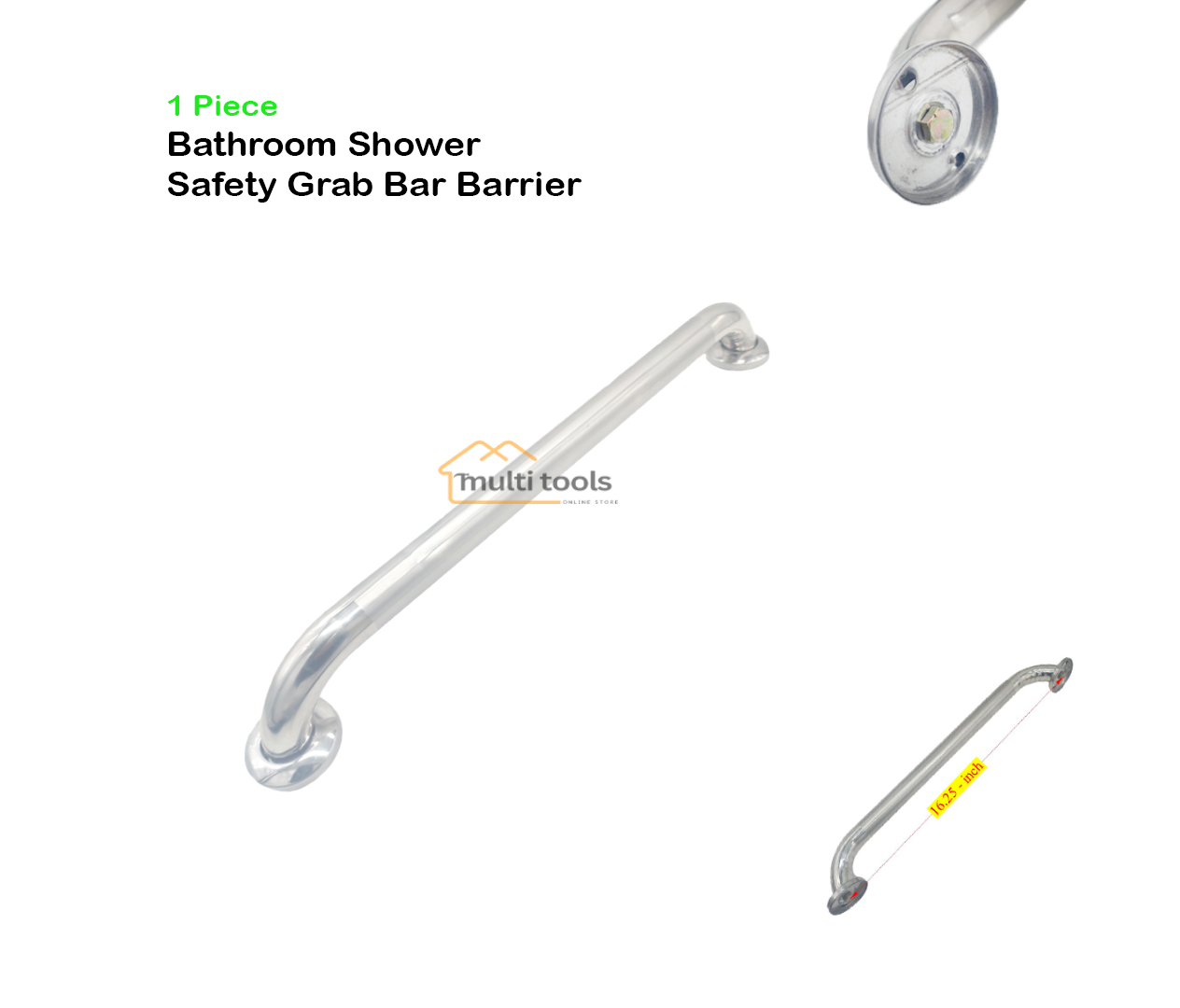 16.25 Inch Bathroom Shower Safety Grab Bar Barrier